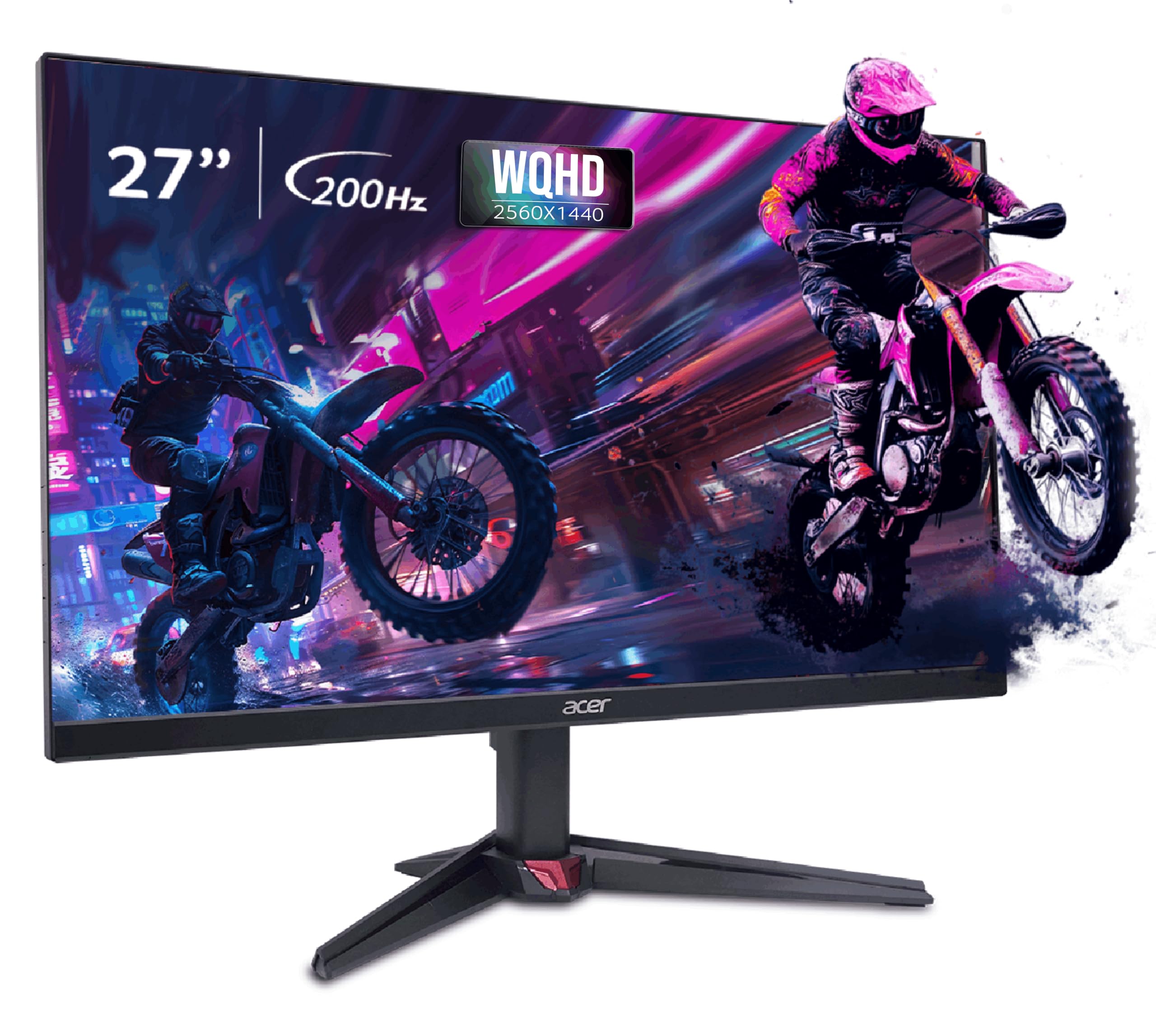 Acer Nitro VG270U X1 | 27 Inch WQHD (2560×1440) IPS Gaming Monitor | 200 Hz Refresh Rate | 0.5 ms Response | AMD FreeSync Premium | HDR10 | DCI-P3 90% | 2×HDMI 2.0, 1 x DP 1.4 | Speakers I Eye Care-image-5