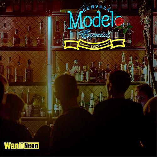 Miniatura 6 de Letrero de neón modelo para decoración de pared, barra de cerveza regulable, luces LED para hombre, cueva, dormitorio, hogar, tienda, pub, bistró,