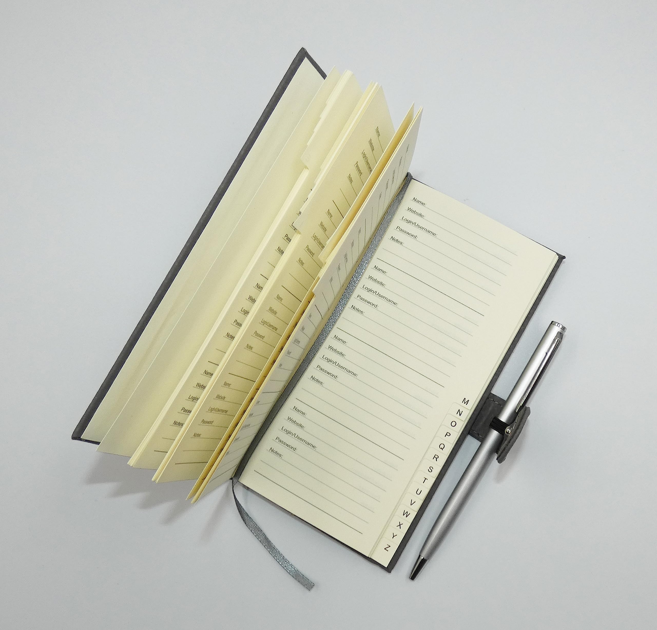 Cuaderno con pestañas Password Book A-Z para información de inicio de sesión en Internet. Cuaderno de contraseñas, Cuaderno de inicio de sesión, Guardián de contraseñas compacto,