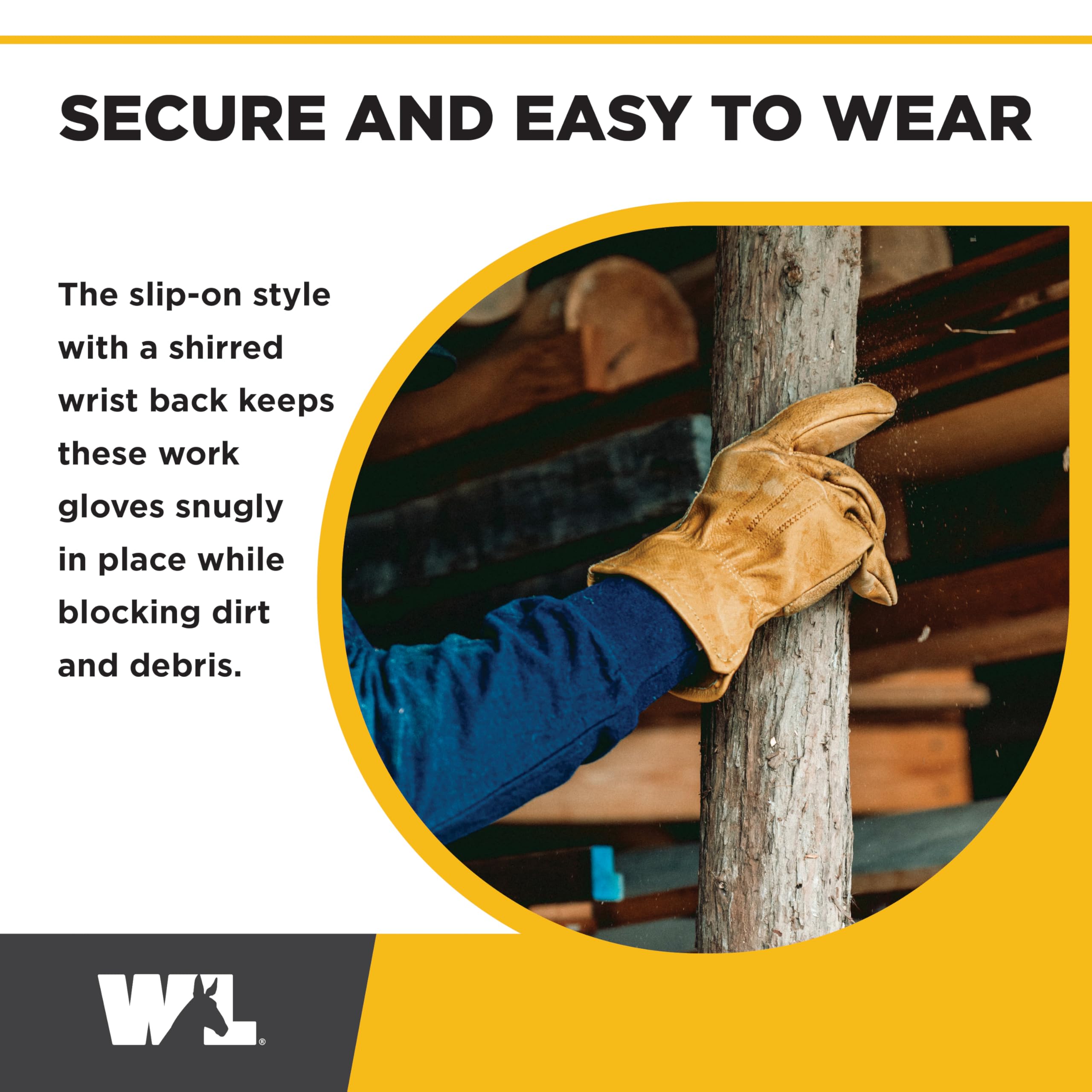 Wells Lamont Paquete de 3 guantes de trabajo de cuero para hombre, guantes de cuero resistentes para hombre, Saddletan, L (1129LF)