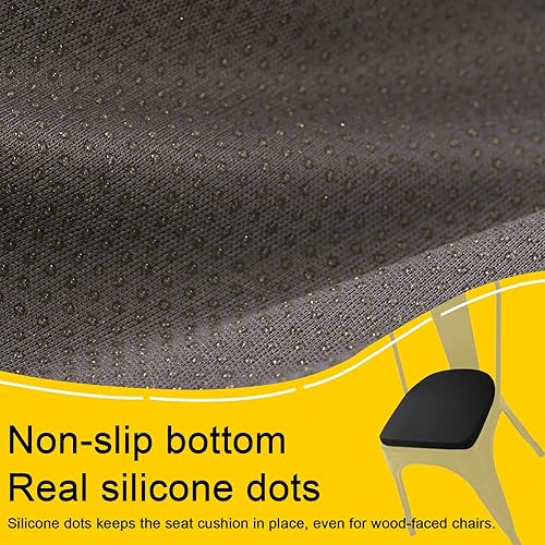 Miniatura 6 de SINOSSO Leathaire - Cojín magnético moderno de piel sintética de 14 pulgadas para silla, para comedor, cocina, cafetería, bistró, silla apilable