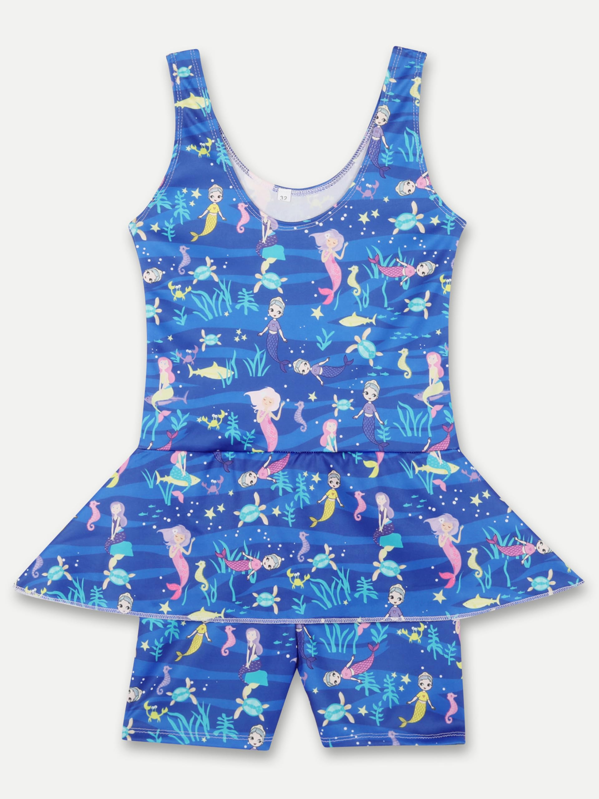 aqua holic Regular Fit Spandex Printed Sleevless Swim Frock/Swim Suit for Girls | Adjustable, Breathable, Quick Drying Swim Suit for Swimming, Waterpark, Beach-picture-27