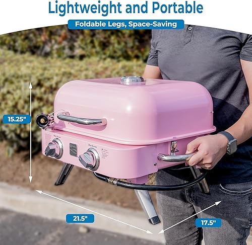 Miniatura 2 de Kenmore Parrilla de gas retro portátil de 2 quemadores