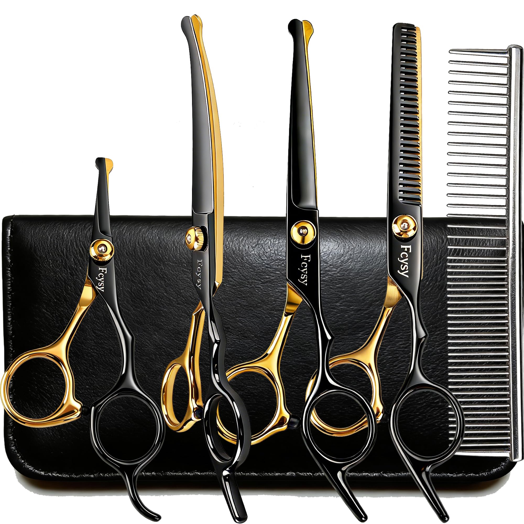 Fcysy Professional Pet Shears Kit