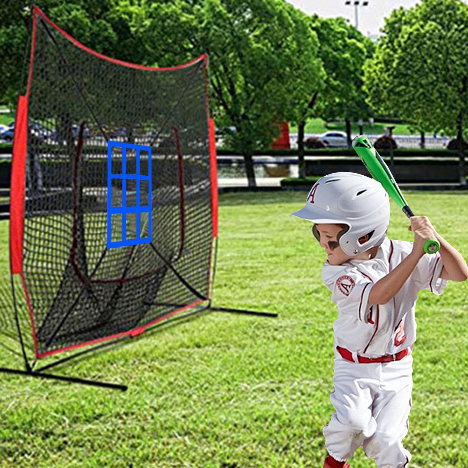 Cible de Zone de Frappe de Baseball Réglable pour Pratique, Filet d'Entraînement de Précision Lancer et Frapper