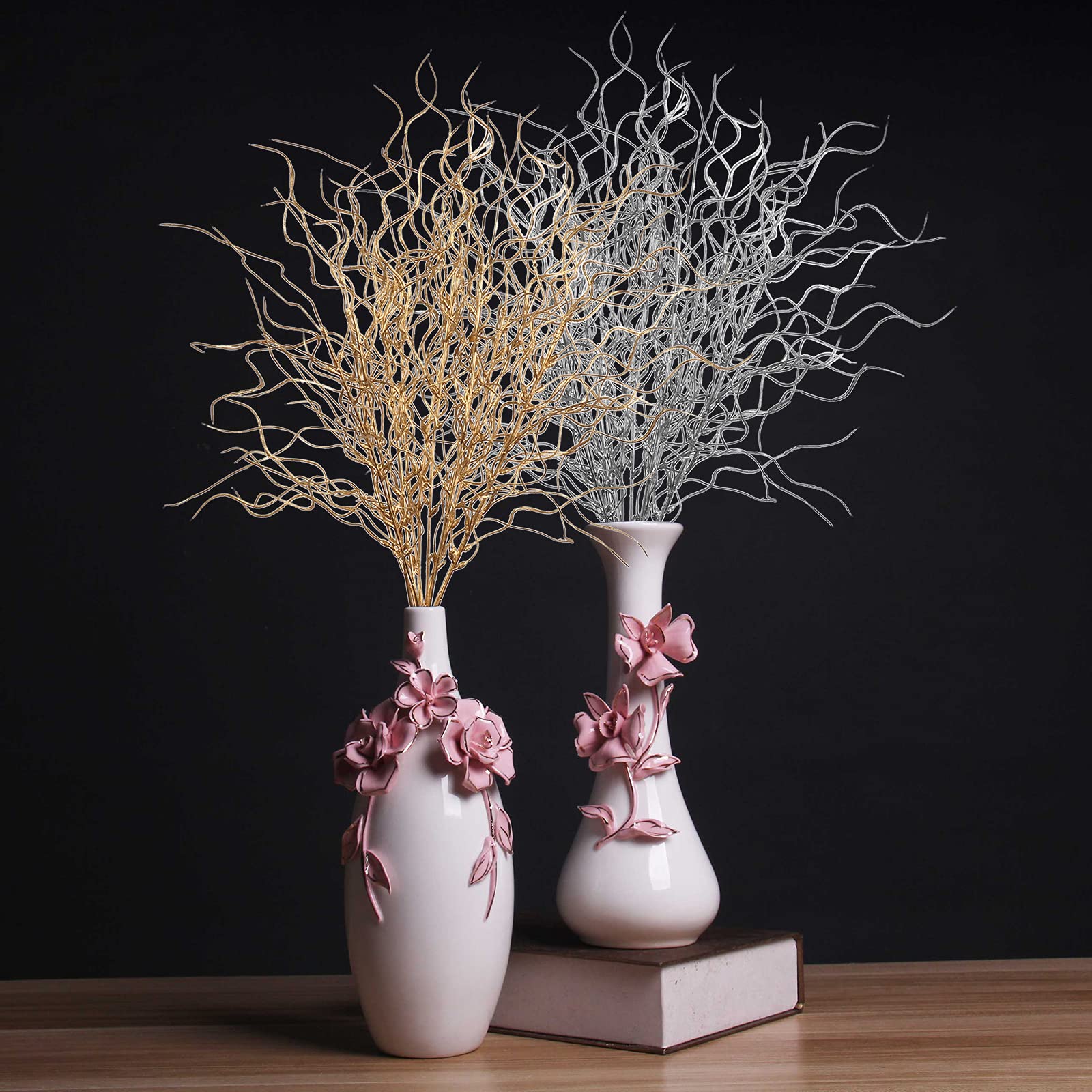 30 Pcs Gold Curly Ting Branches - Vase Filler Glitter Branches For Home Decor, Wedding, Party - View #8