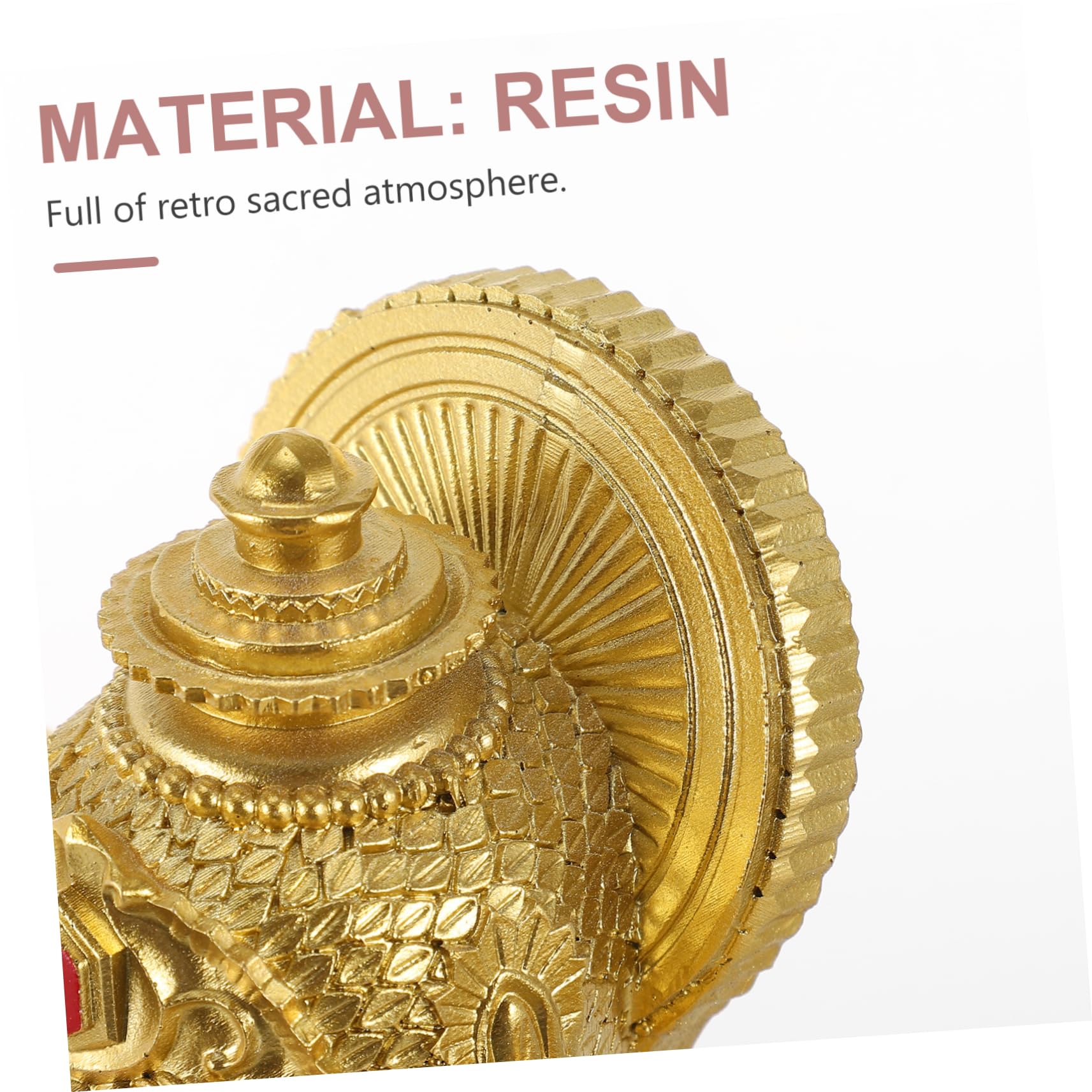 UKCOCO Estatua Artesanía Decorativa Única y Delicada de Resina Dorada de Elefante Resistente al Desvanecimiento para Decoración de Escritorio Interior