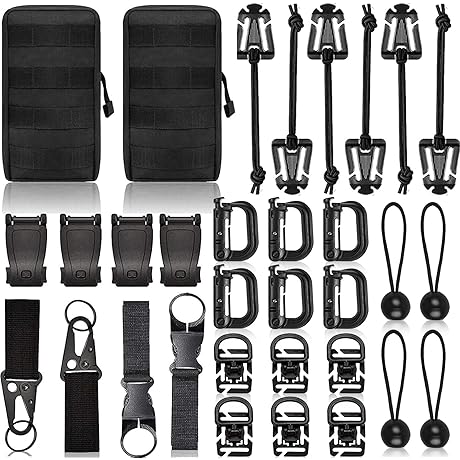 EDC MOLLE Accessories Tactical Attachments Kit [28 Pack]