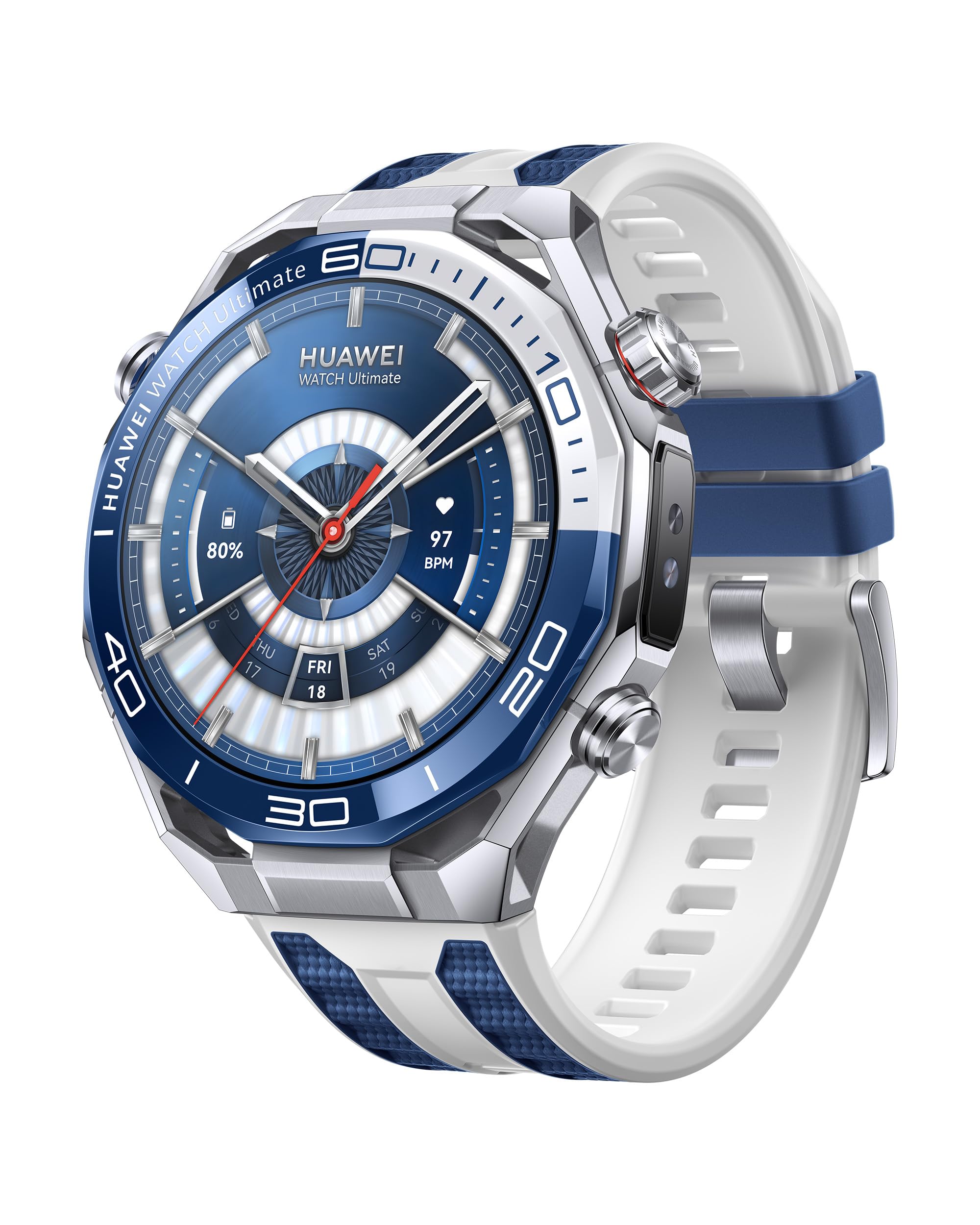 HUAWEI WATCH Ultimate 2 Smartwatch, GPS, eSIM, Blu | Metallo Liquido a Base di Zirconio, Immersione fino a 150 Metri, Comunicazione Subacquea Basata su Sonar
