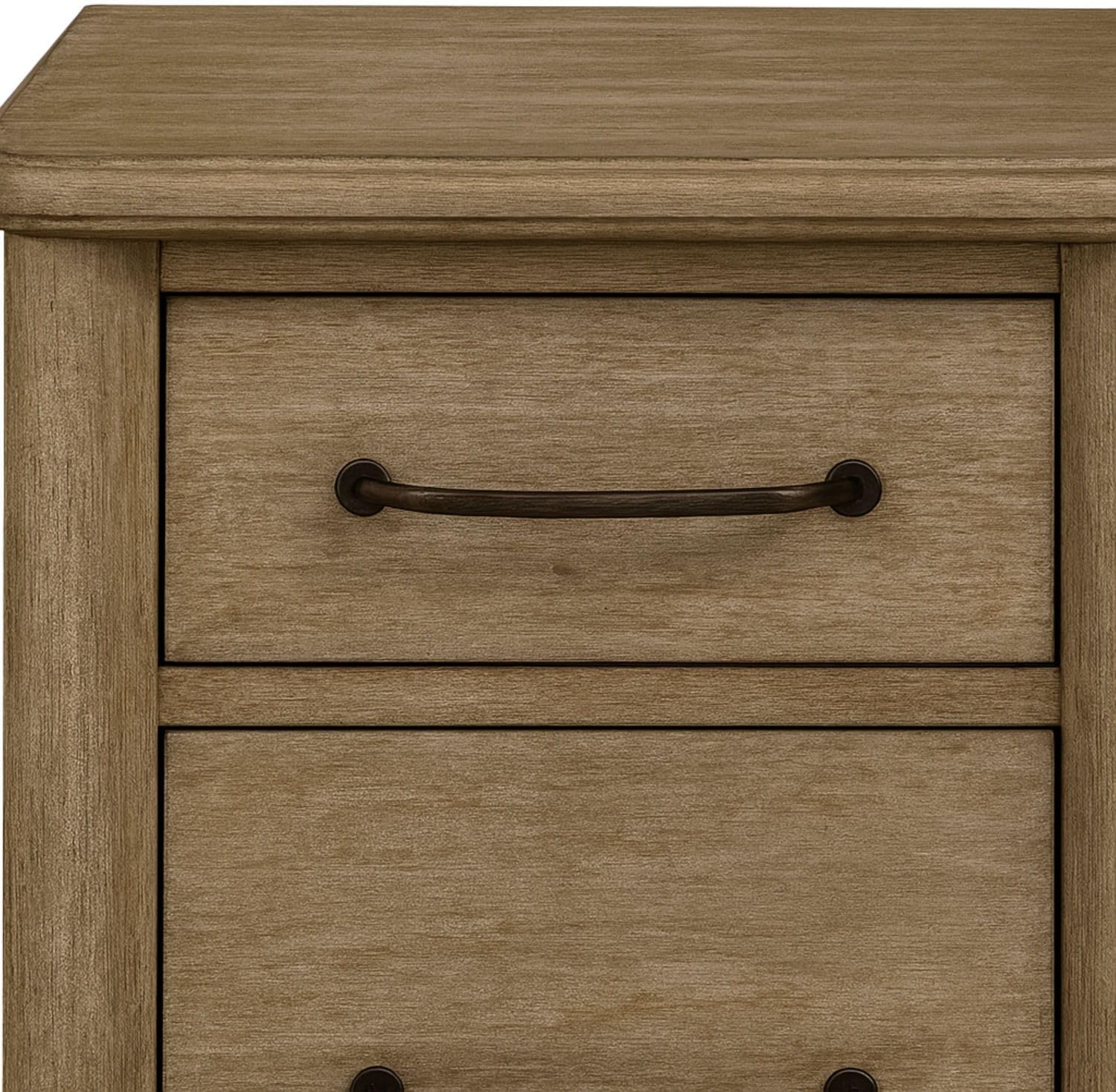 2 Drawer Filing Cabinet - Solid Wood MDF Sand Sturdy Frame and Tapered Legs for Support Stability Office & Home Use Elegant