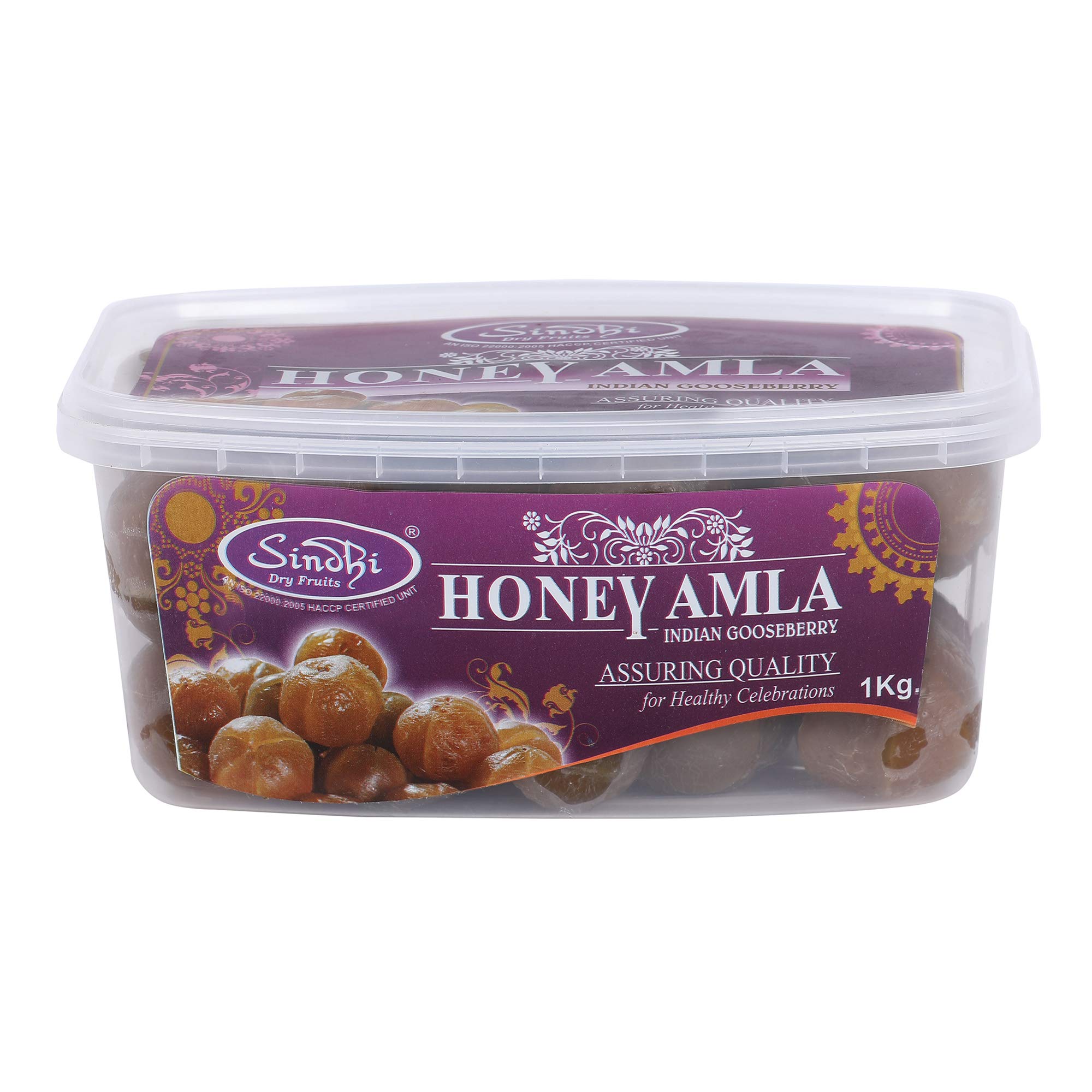 Sindhi Dry Fruits Honey Amla, Indian Goose Berries, Great for Eyes and Skin, 1 Kg Box