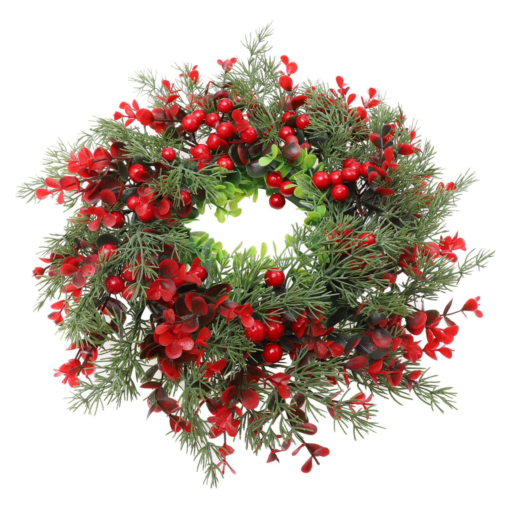 Couronne de Noël artificielle légère pour suspendre sans clou porte