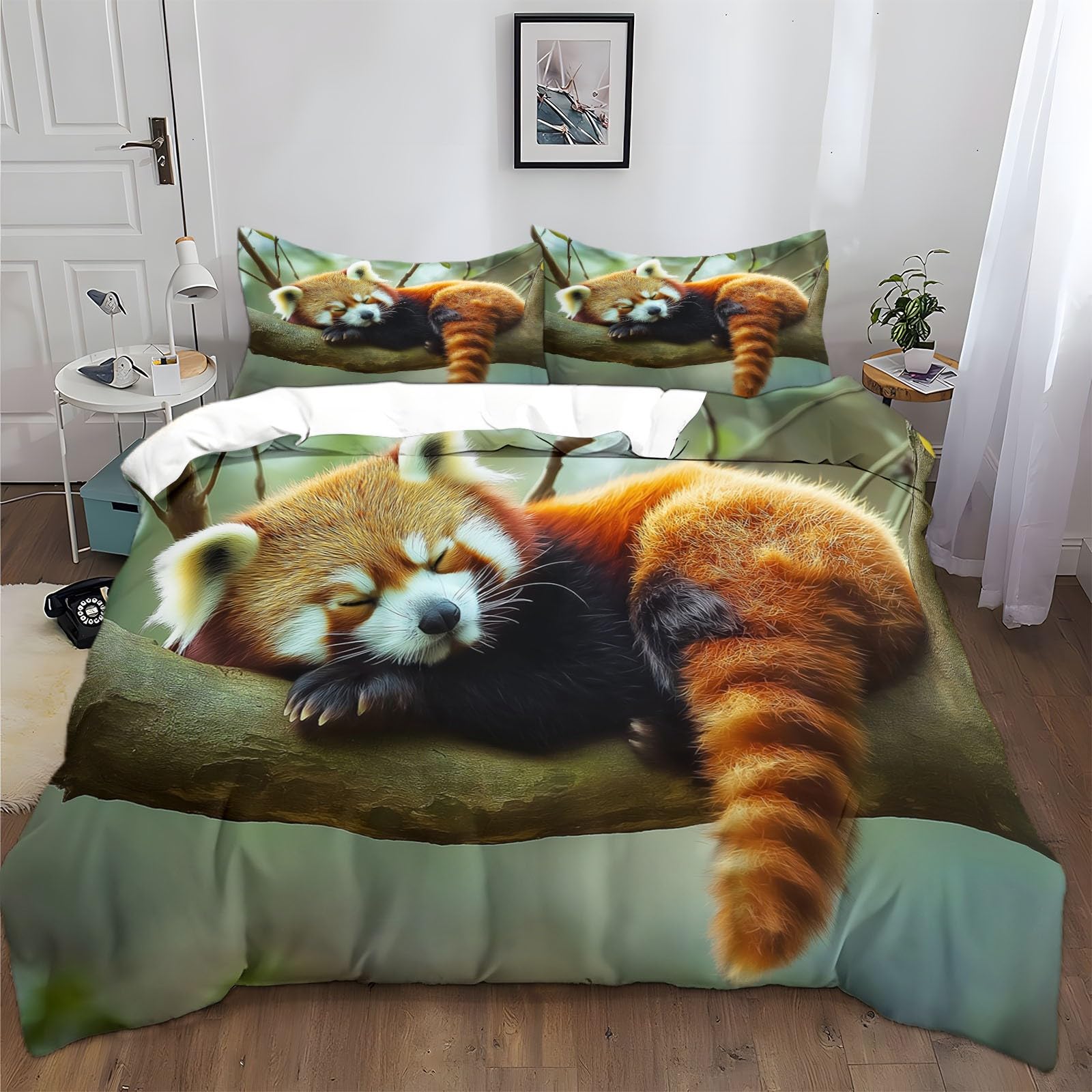 Housse de Couette Panda Roux, le cadeau de lit 200x200 parfait pour décorer sa chambre