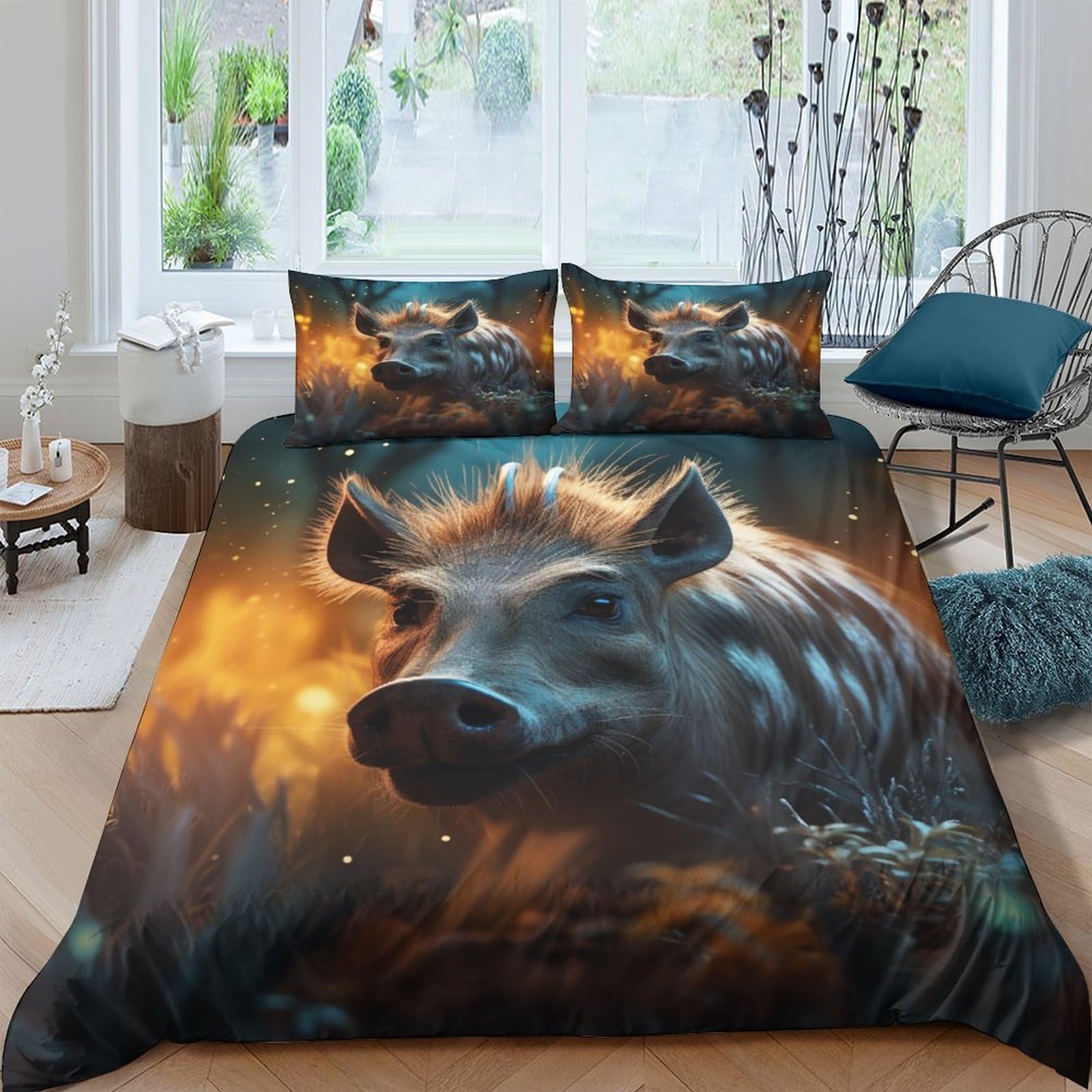 Parure de lit 220 x 240 cm idéale pour une chambre parentale cocooning