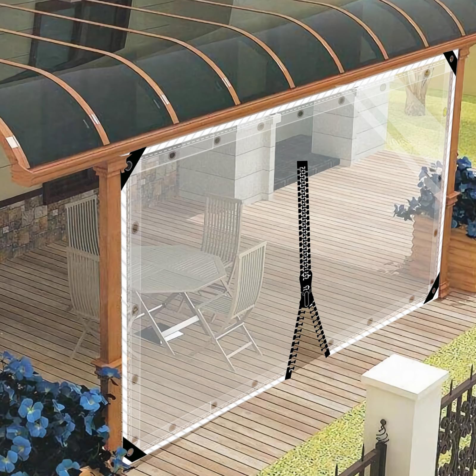 Tende Per Esterni Opache – 2 Pezzi, Resistenti Alle Intemperie, Con Occhielli, Per Balcone E Terrazzo