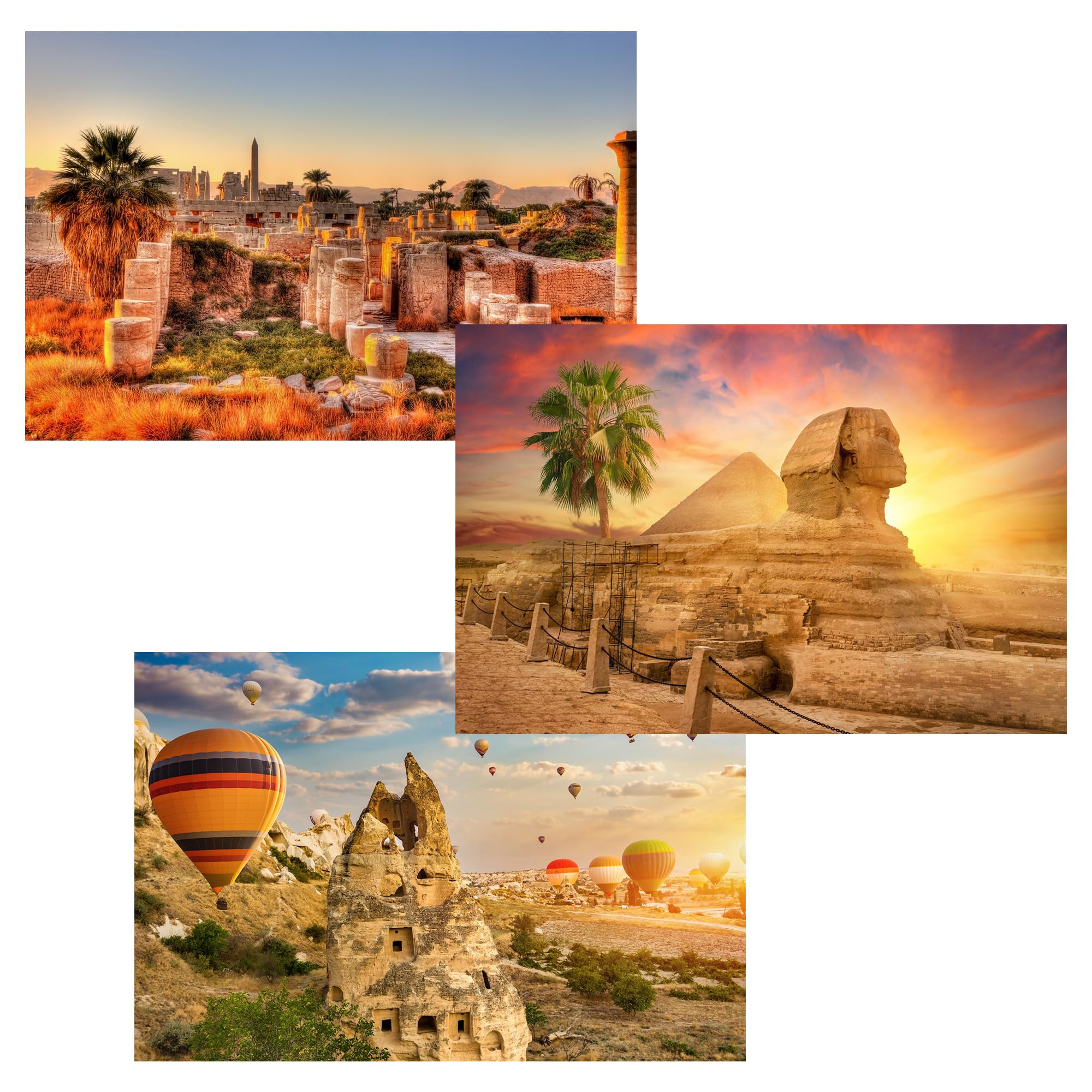 MISITU 3 Pack 150-Pieces Mini Jigsaw Puzzles for Adults Egypt Challenging Game Travel Puzzle Home Decoration — image 1