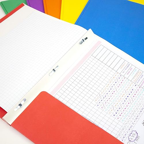 Miniatura 4 de BAZIC - Carpeta de papel de 2 bolsillos, 3 clips de cierre de clavijas de metal, carpetas de tamaño carta para organizador de documentos de oficina,