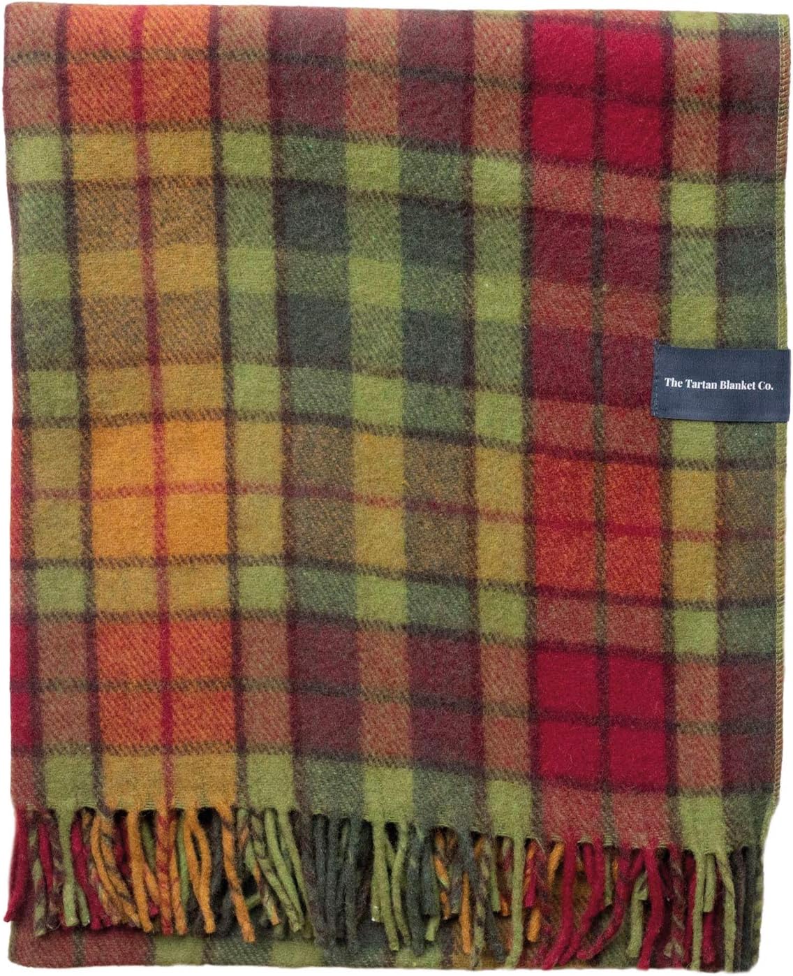 The Tartan Blanket Co. Recycled Wool Blanket Buchanan Autumn Tartan
