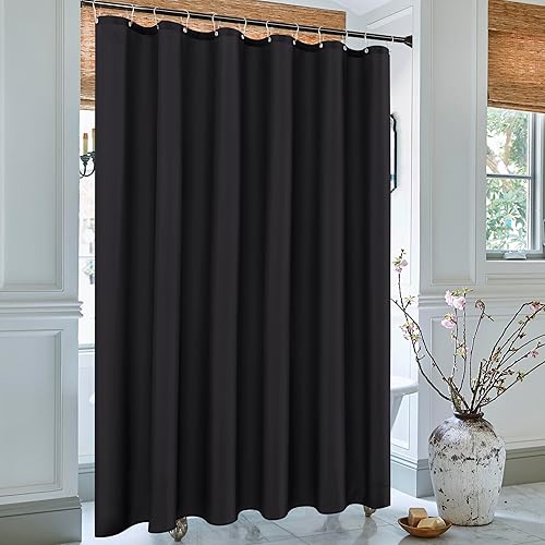 Miniatura 9 de Biscaynebay - Cortinas de ducha de tela de calidad de hotel, resistentes al agua, ojales resistentes a la corrosión, parte inferior con peso lavable
