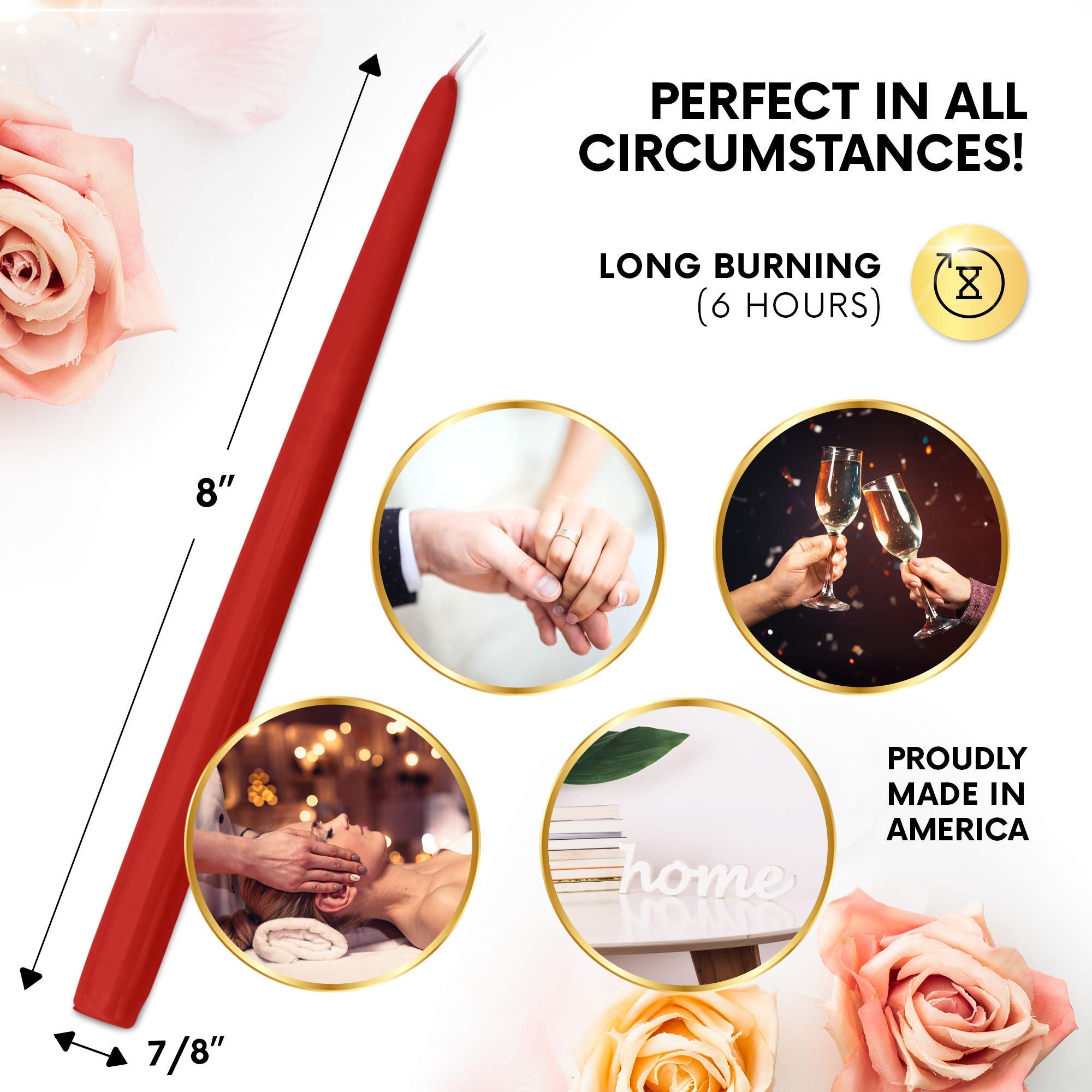 Higlow Dripless Taper Candles 8
