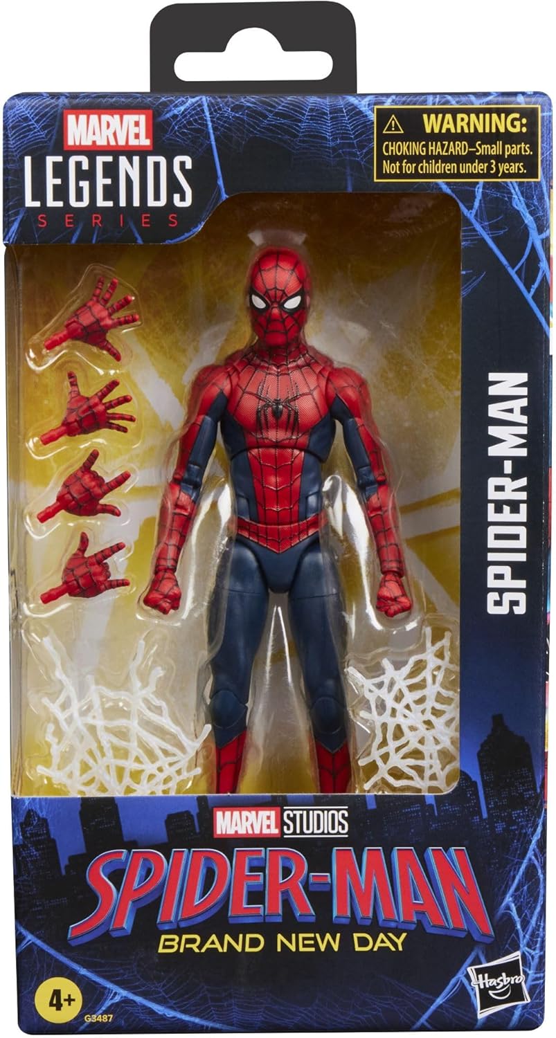 Marvel Legends Series Spider-Man, Spider-Man Day Collectible 6-Inch Action Figure Set