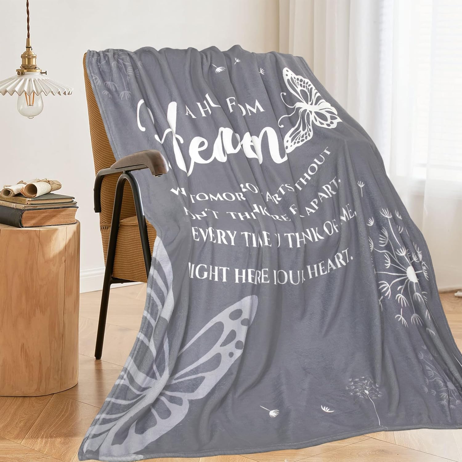 Memorial Sympathy Gifts for Loss of Loved One, Bereavement Gift Idea, Hugs from Heaven Blanket, Memorial Gifts for Loss of Mother/Father/Pet Throw Blanket 60" X 50" - Image 5