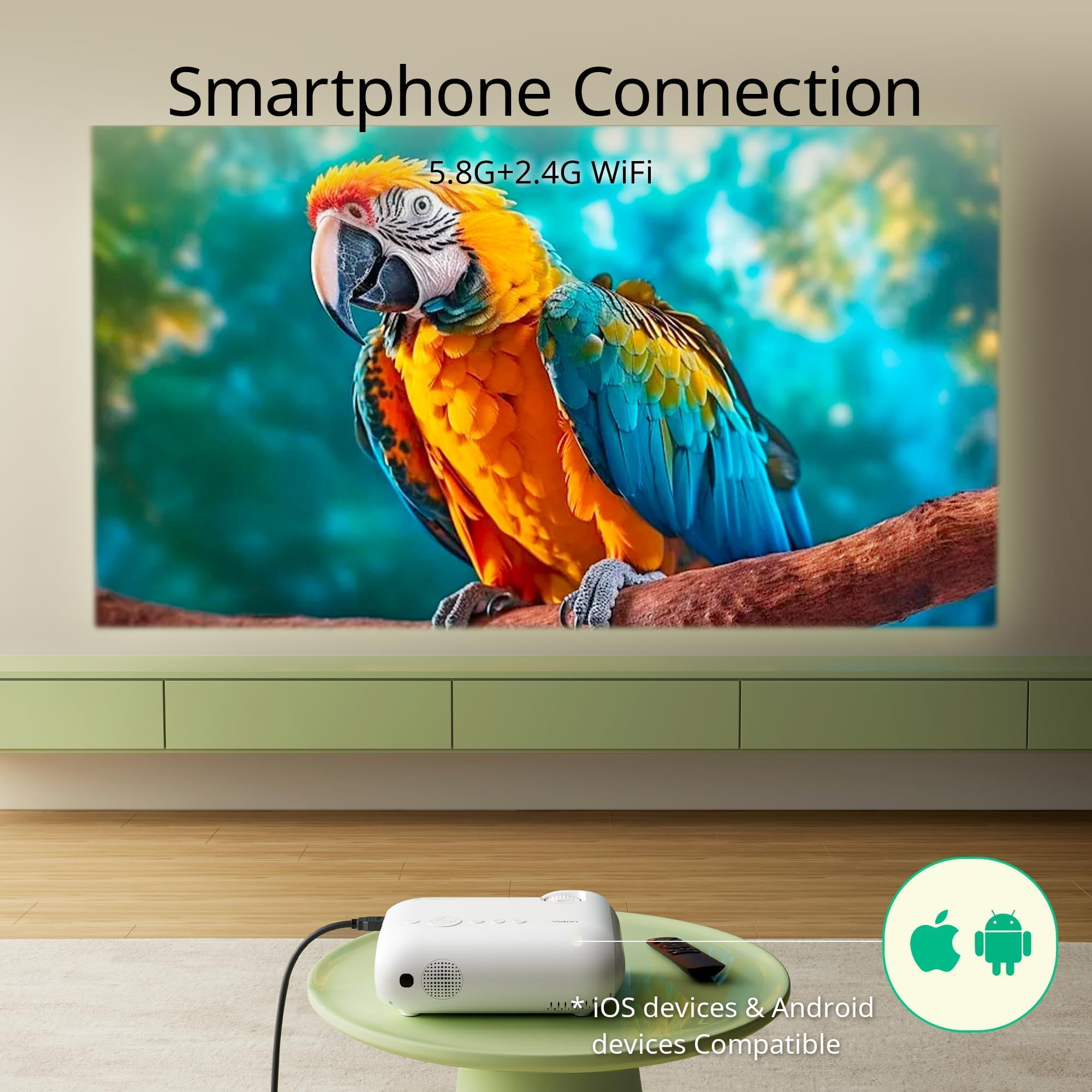 [Sistema genuino|1080P Nativo Raro] Proiettore Portatile con Borsa|Yoton Y9 Videoproiettore 20000 Lumen 4K HDR Decodifica|2.4/5G Wi-Fi +Bluetooth 5.2 bidirezionale|Home Cinema Scelta Ideale