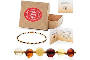 Genuine Amber Jewelry: Baltic Amber Necklace with Multicolour Beads