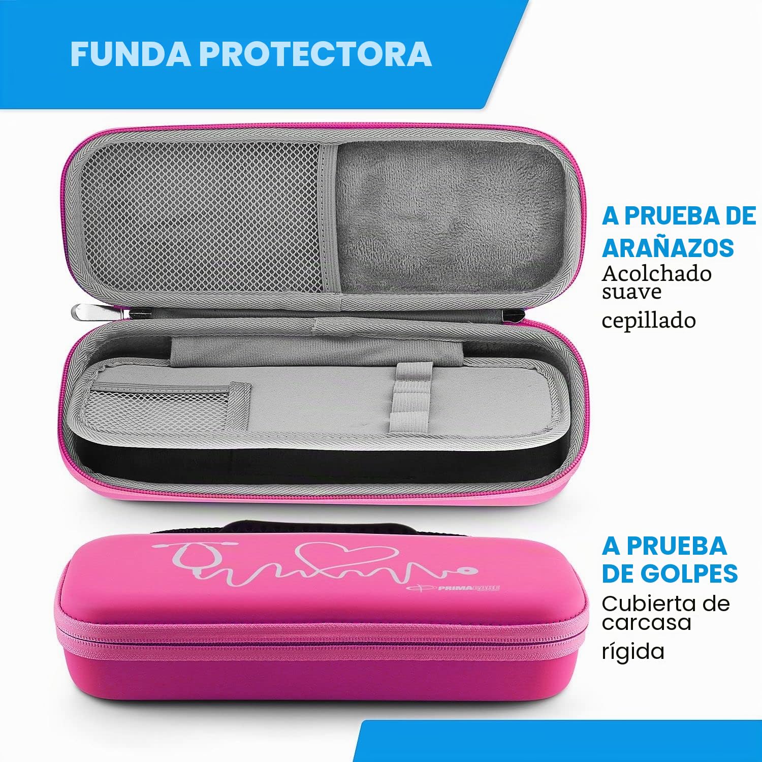 Primacare KB-9397-PK Estuche para estetoscopio, suministros incluidos, rosa con múltiples compartimentos, bolsa portátil y ligera de primeros auxilios con suministros médicos vitales, accesorios de