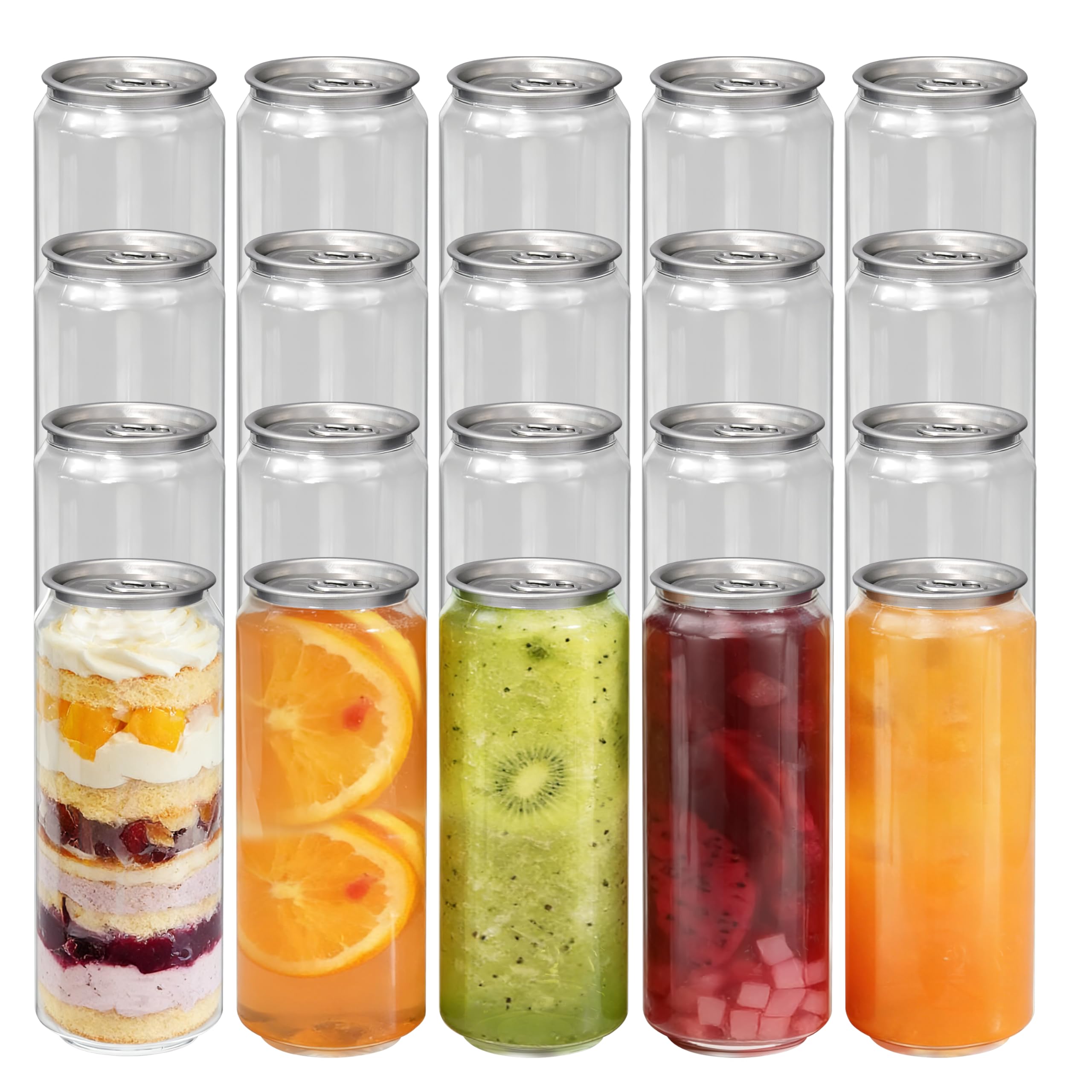 Photo 1 of Vtsmax Plastic Juice Bottles with Aluminum Lids, 100-Pack