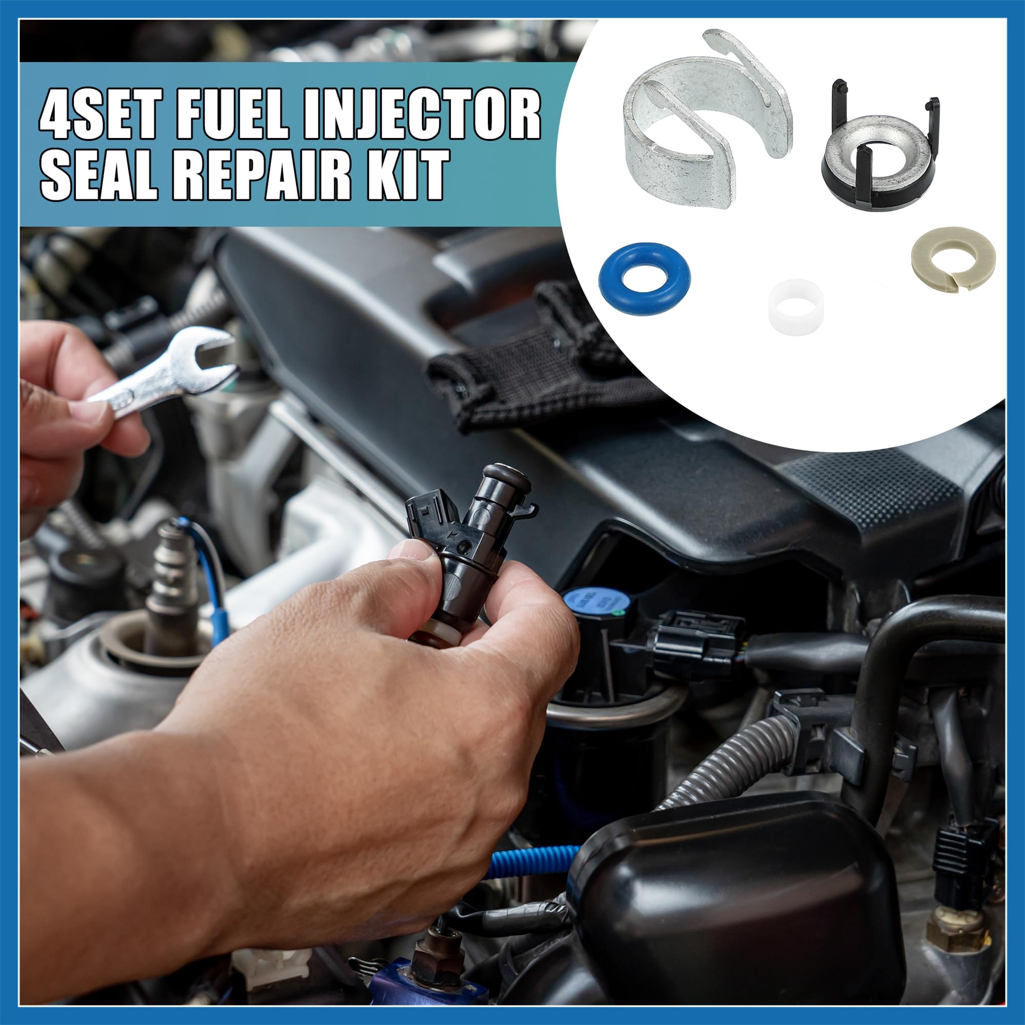 A ABSOPRO 4 Set Carburante Iniettore Guarnizione Kit Riparazione 06J998907D 06J998907 06J998907A Sostituzione dell'articolo