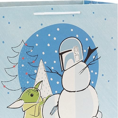 Miniatura 4 de Hallmark Star Wars The Mandalorian - Juego de bolsas de regalo (2 bolsas 1 grande de 13 pulgadas, 1 XL de 15 pulgadas) "Galaxy's Greetings", Grogu