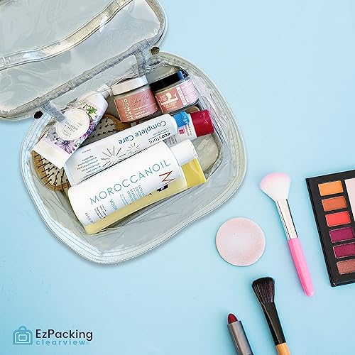 Miniatura 4 de Bolsa de cosméticos grande para mujer, transparente, para maquillaje, cabello y uñas, bolsa de accesorios para viajes o hogar, organizador de