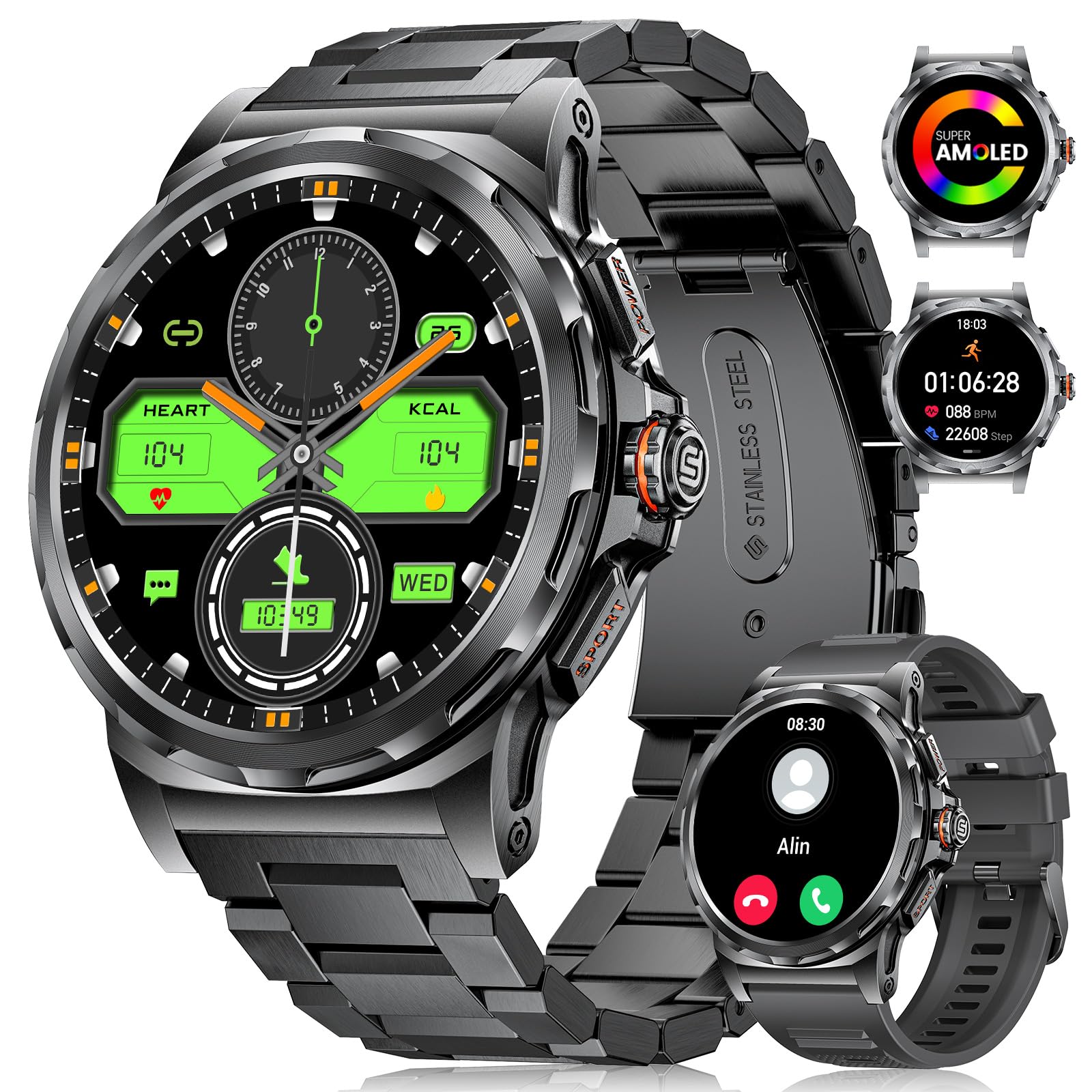 Military Smart Watch for Men(Answer/Dial Calls)
