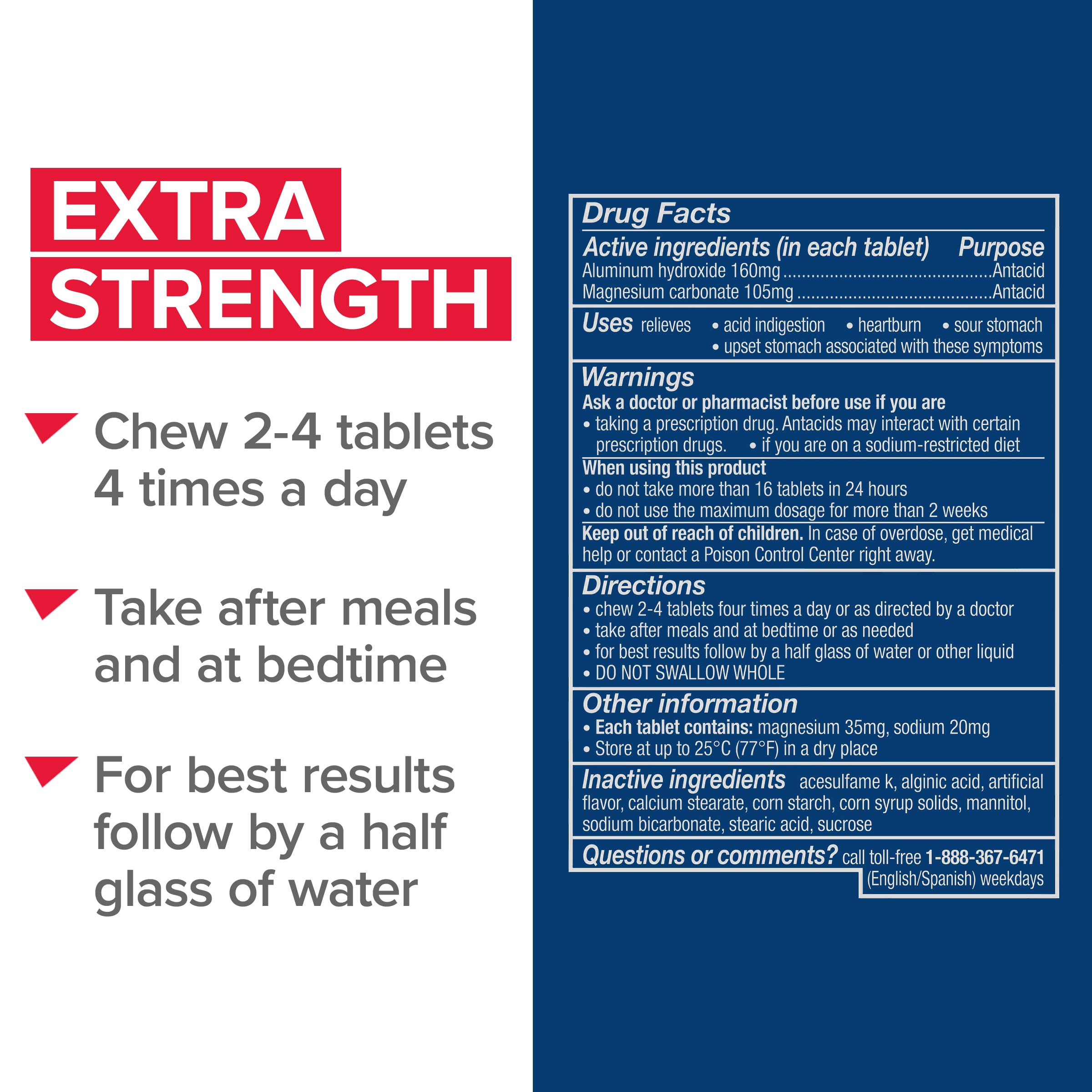 Gaviscon Extra Strength Cherry Chewable Tablet For Fast-Acting Heartburn Relief, 100 Count — Amazon image 7