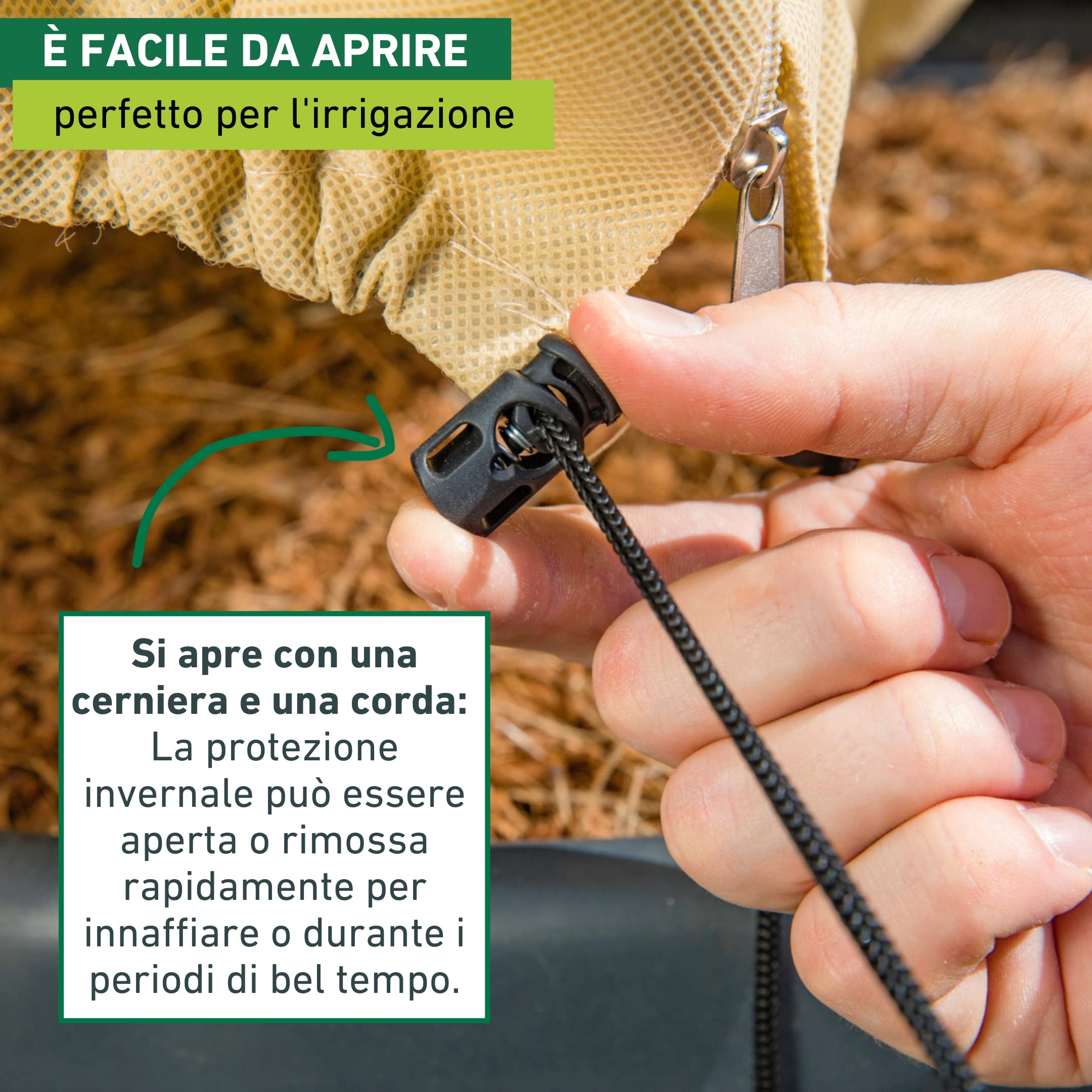 Windhager Yukon Tenda Protettiva Invernale Per Piante – 1,2x1,8m, Trasparente, Antigelo, Con Cerniera E Fondo – Serra Riutilizzabile - 3