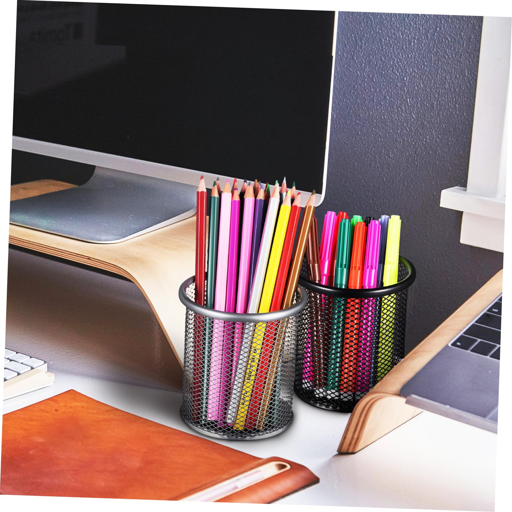 Operitacx 10 Cubos De Escritorio Con Soporte Para Para Organizar La Taza De Lápices Organizador De Cubo De Papelería Soporte De Almacenamiento De Papelería