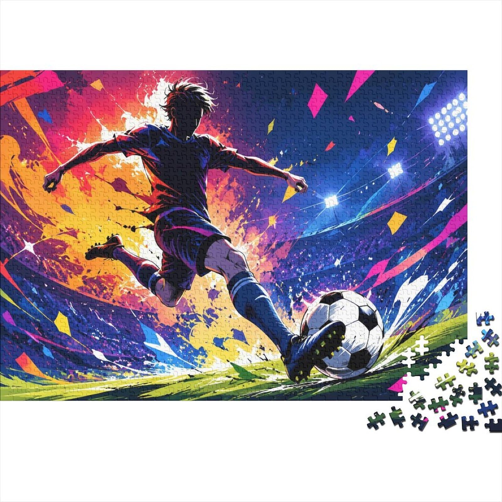Football Stadium Player Jigsaw Puzzle, 1000 Pcs For Adults — image 1