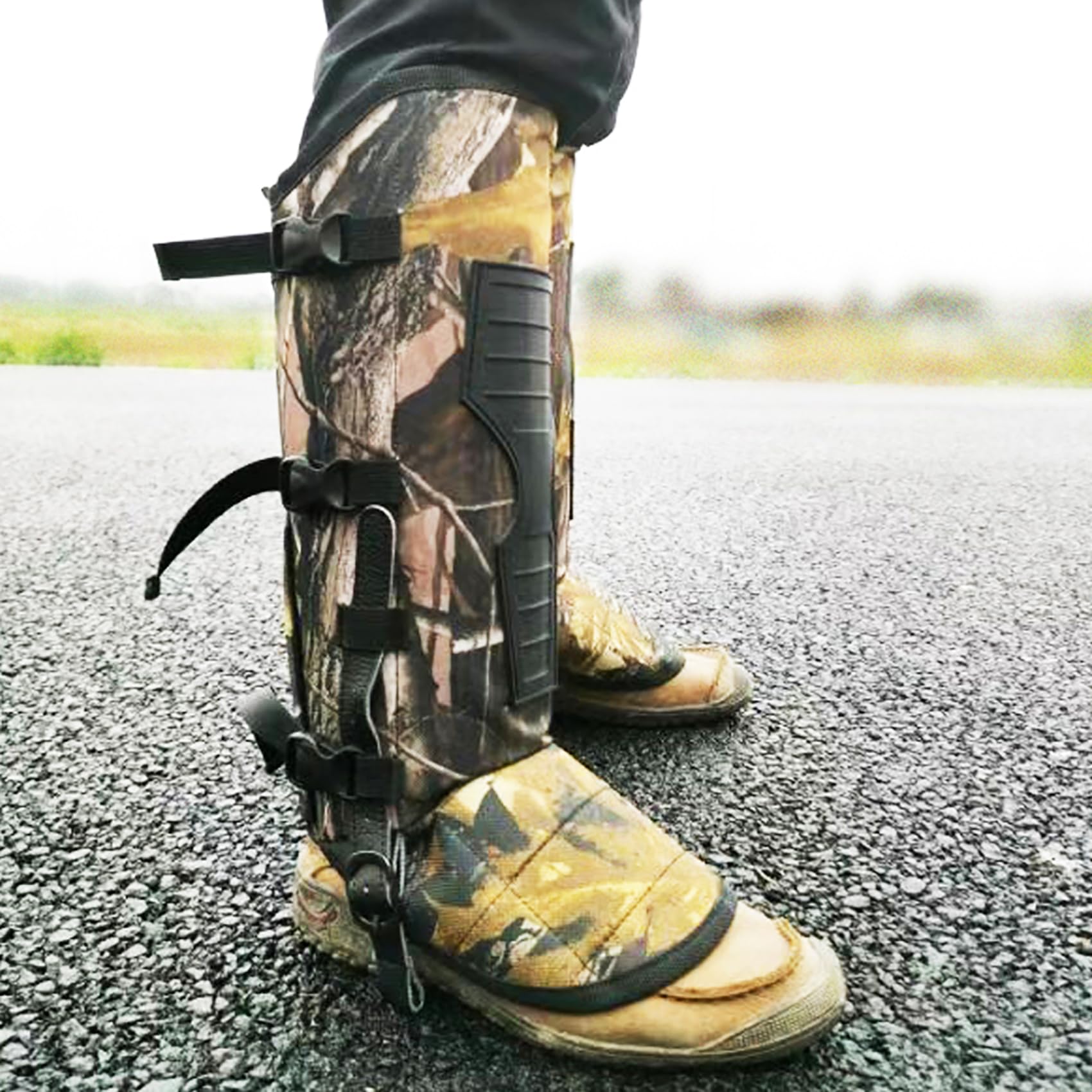Polainas de Serpiente para Pierna Inferior, protección cómoda y Resistente al Agua, para Caza, Senderismo, al Aire Libre (un par)