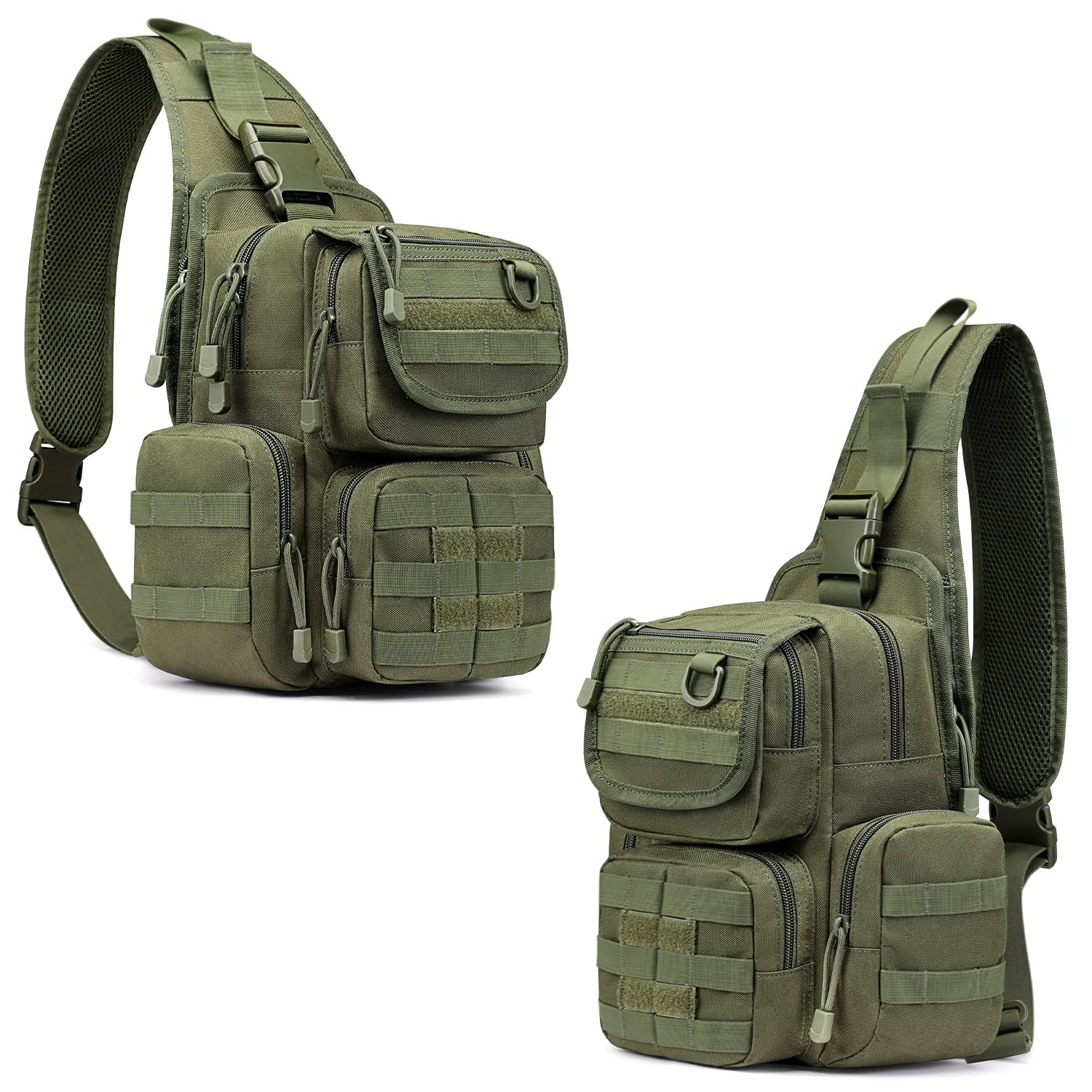 G4Free Outdoor Tactical Sling Backpack Sport Daypack Small Shoulder Crossbody Rucksack Chest Pack for Walking Bike Cycling Camping Hiking Trekking - Image 3