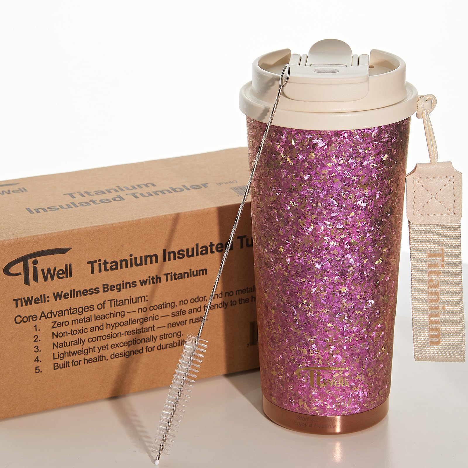 Amazon.com: TiWell Titanium Coffee Tumbler – 17oz Travel Insulated
