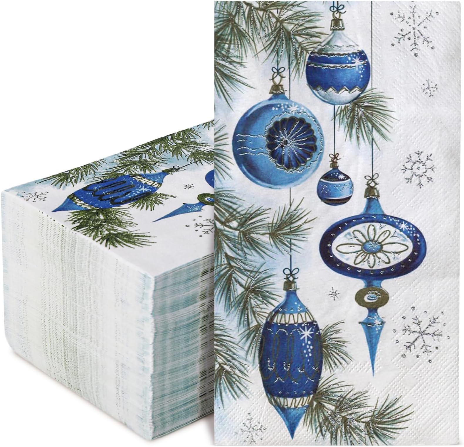 100 Christmas Tree Guest Napkins Holiday Disposable Paper