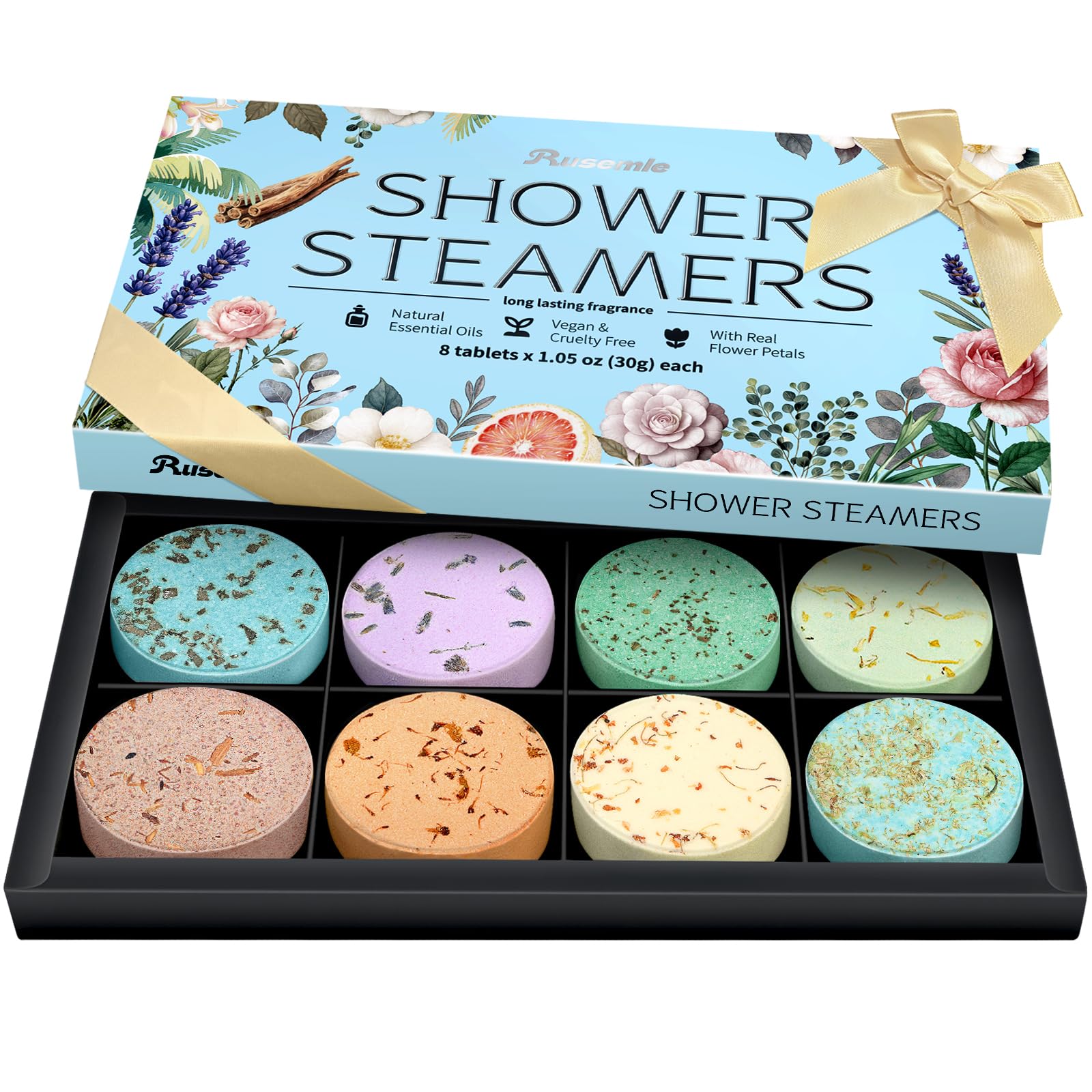 Shower Steamers Aromatherapy Birthday Gifts for Men - 8 Pack Christmas Gifts Stocking Stuffers 2025 for Adults Men Teens Dad Husband, Home Spa Shower Bombs for Self Care Relaxation with Essential Oils