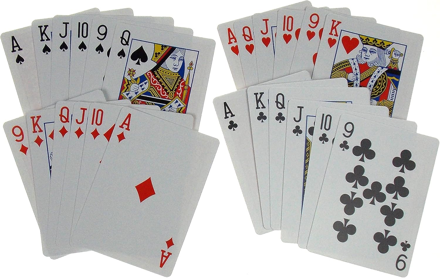 Hickoryville Euchre Playing Cards Bundle - 2 Euchre Decks in One Box with Black & White Suit Marker Dice