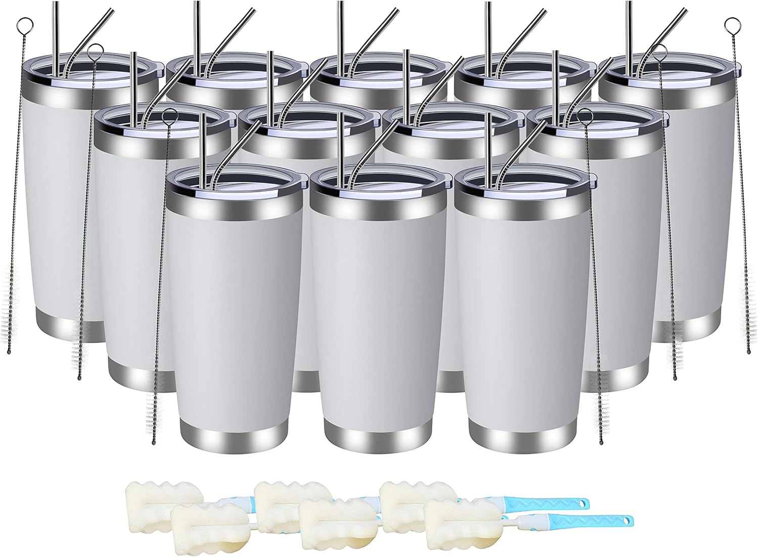 Buy MEWAY 20oz Tumbler 12 Pack Double Wall Vacuum Insulated Travel Mug