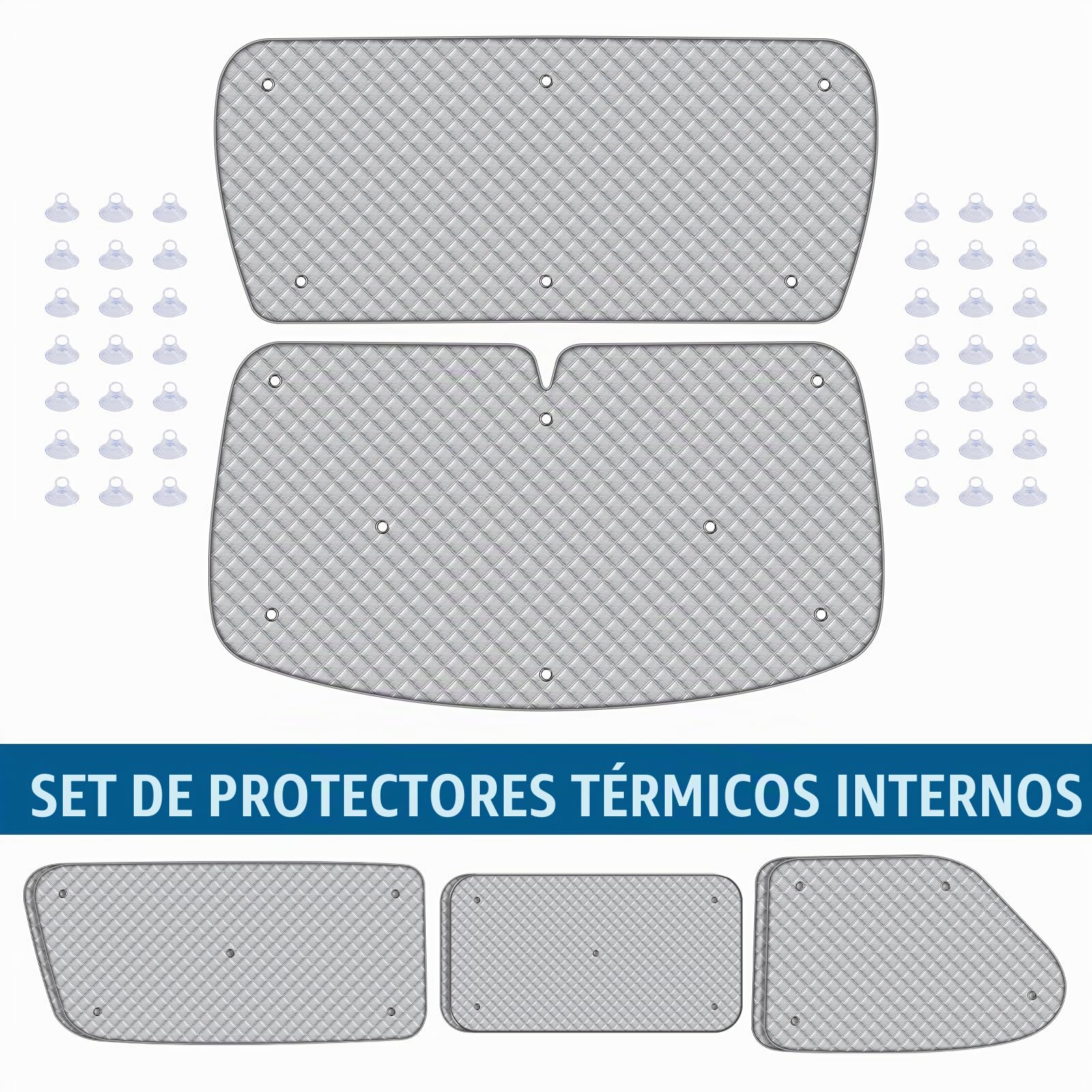 Cubierta de parabrisas para VW T4 (LWB), parasol de coche delantero interior kit, parabrisas delantero, protección UV y persianas térmicas ocultas