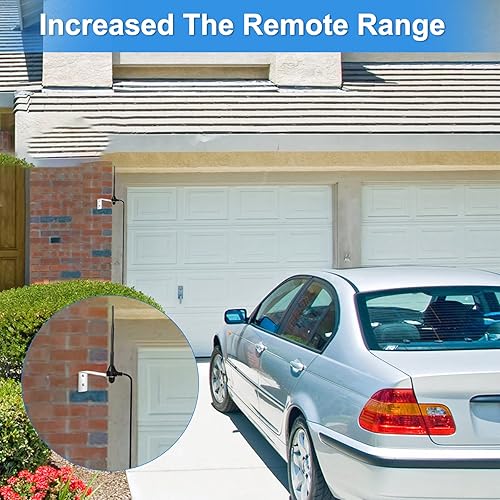 Miniatura 5 de Antena inteligente para puerta de puerta de 433.92 MHz, receptor de largo alcance, antena de cable de baja pérdida de 10 pies, compatible con todas