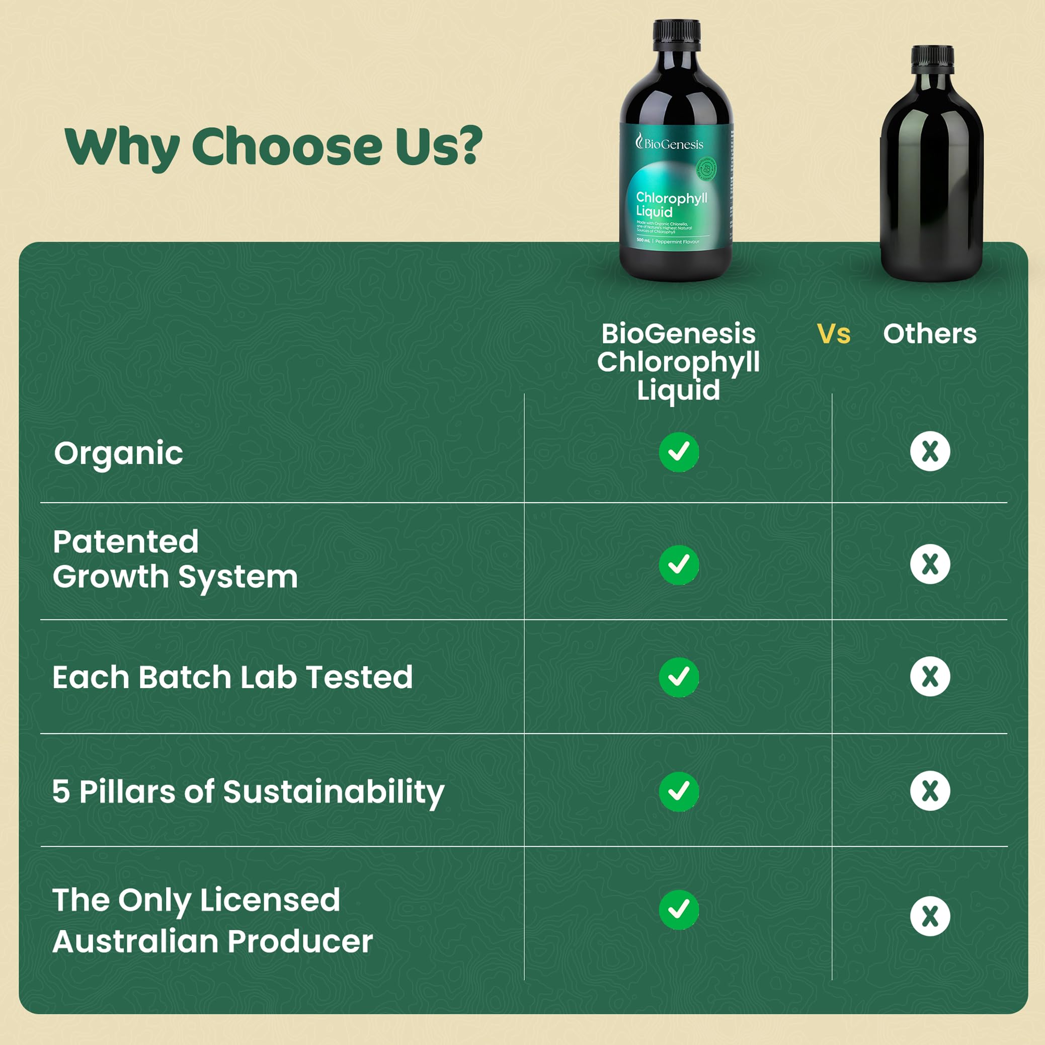 Biogenesis Chlorophyll Liquid 17oz – Peppermint Flavor | Internal Deodarizer | Supports Cleansing, Energy & Digestion | 100% Australian Grown — Amazon image 5