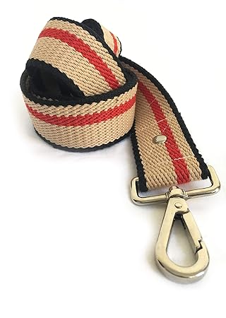 Dog-O-Bow Beige Colour Cotton Solid Print Dogs Leash. (Medium-Large Breeds)