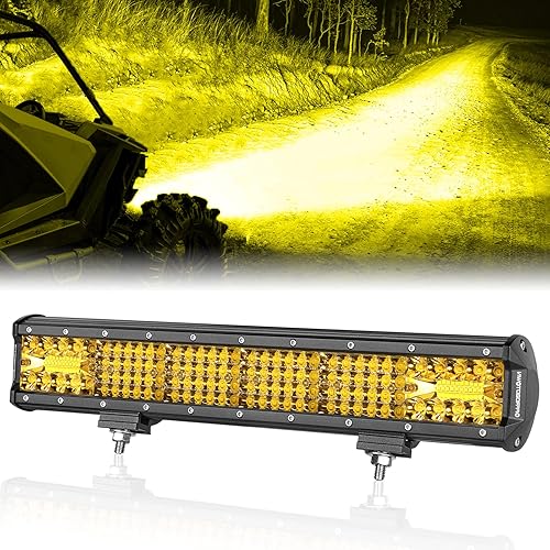OFFROADTOWN - Barra de luz LED ámbar, 18 pulgadas, 272 W, luz de conducción LED, combo de inundación, luz antiniebla LED, luces todoterreno para